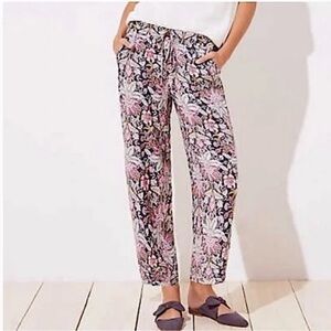 🌞Loft Floral Print Women's Drawstring Pants, size S